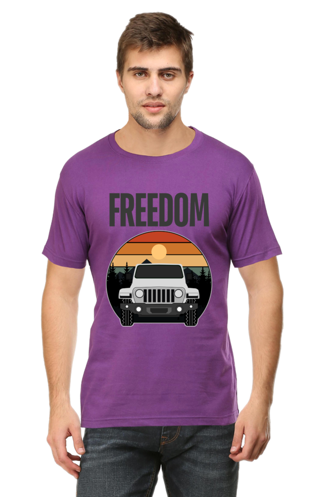 Male Round Neck Half Sleeve - Freedom