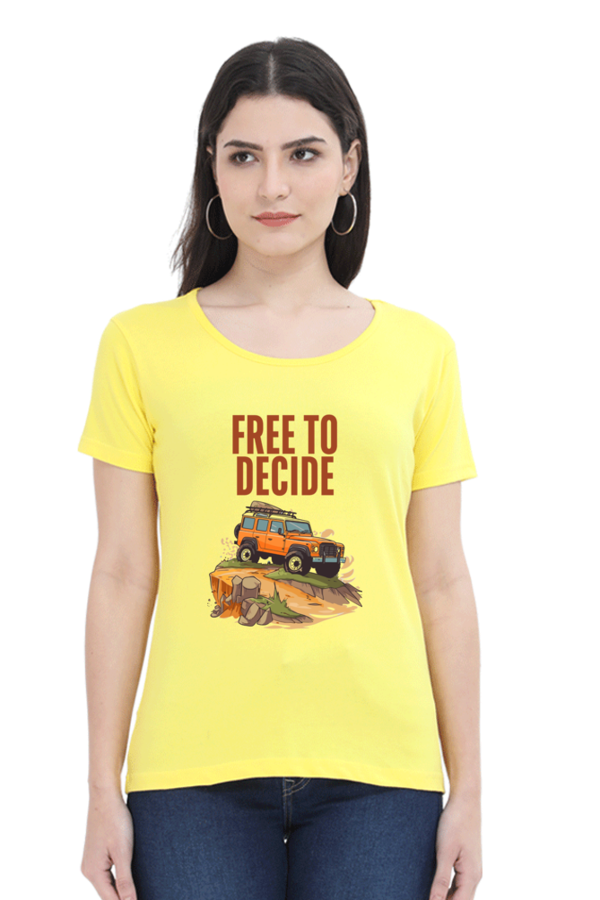 Women Round Neck Half Sleeve - Free to Decide