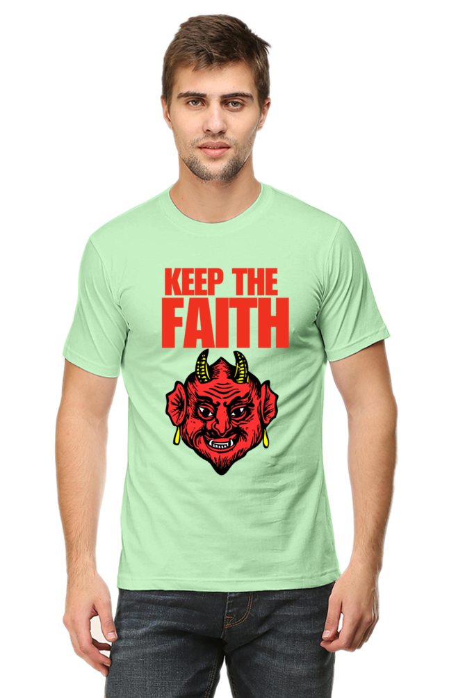 Male Round Neck Half Sleeve - Keep the Faith