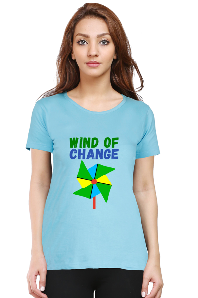 Women Round Neck Half Sleeve - Wind of Change